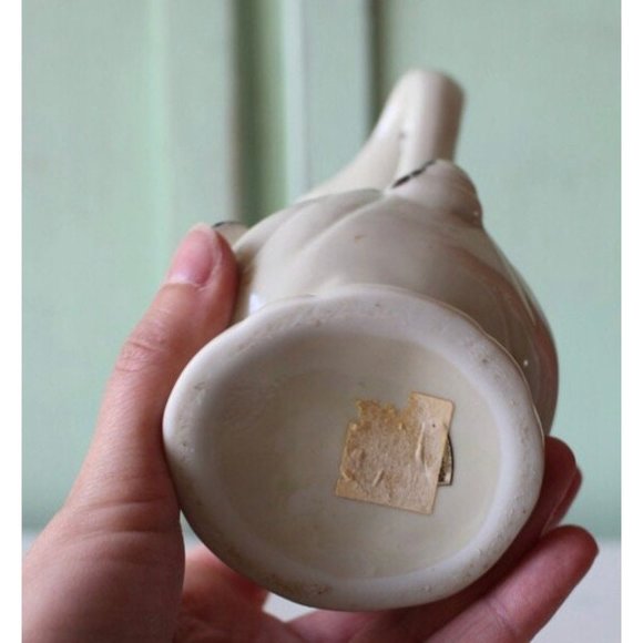 Vintage Hand Painted Floral Italian Lefton Pottery Pitcher Vase Spring - Picture 5 of 5